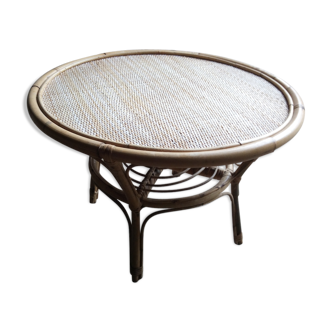 Table basse en rotin