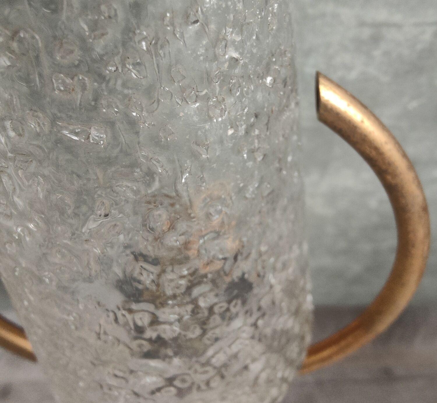 Paire appliques verre et métal doré