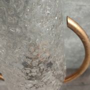 Paire appliques verre et métal doré