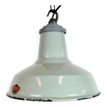 Industrial Grey Enamel Factory Pendant Lamp from Thorlux, 1960s