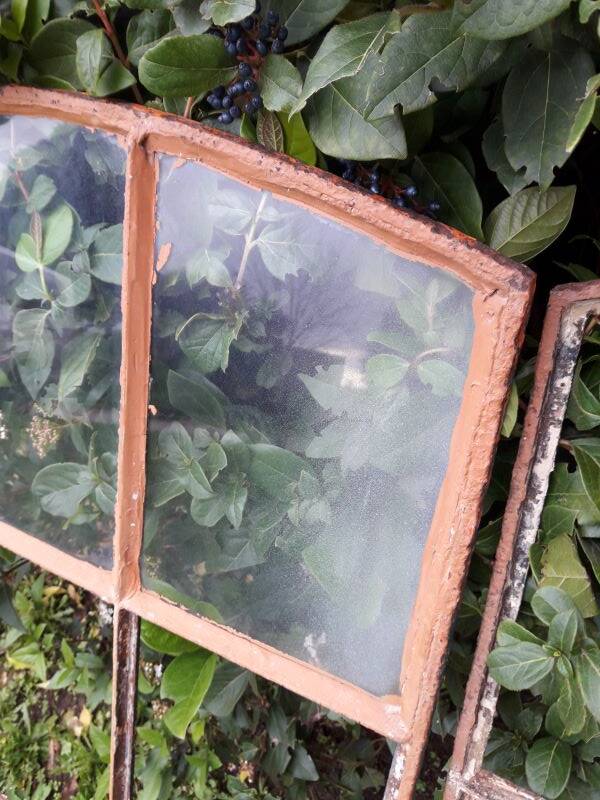Industrial arched metal windows L73xH110 19th century glass roof