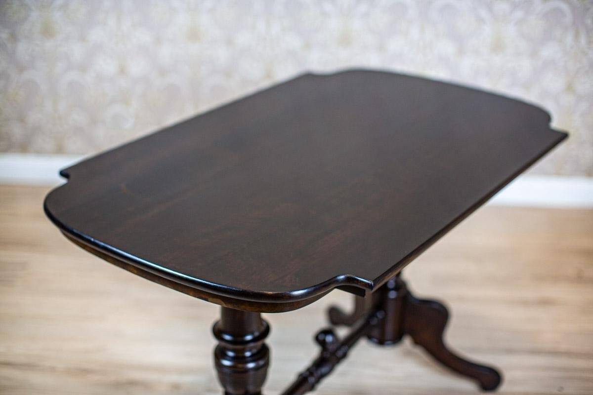 19th Century European Eclectic Walnut Living Room Table in Black, 1890s
