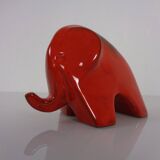 Majolica Ceramic Elephant, 1960s