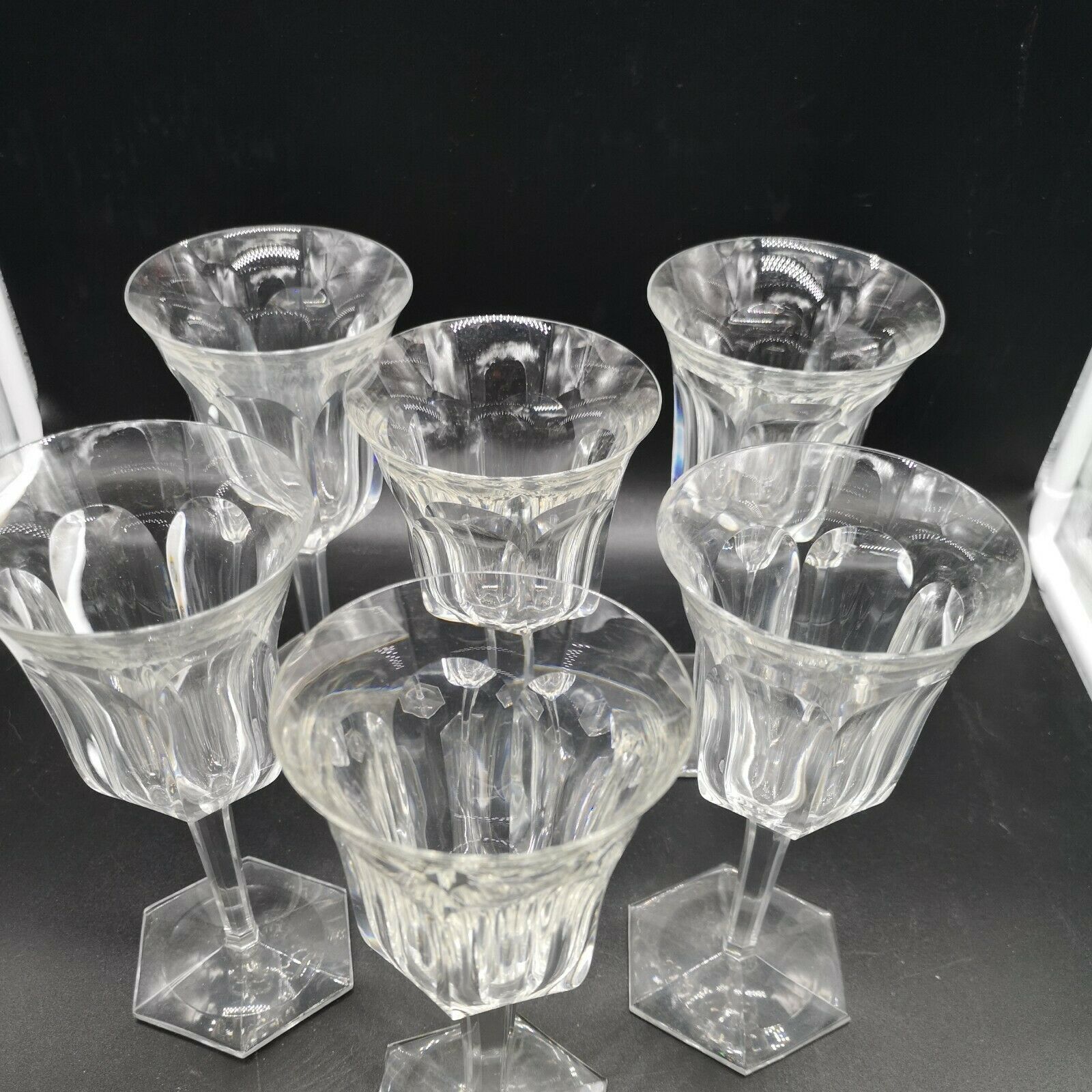 Series of 6 baccarat model malmaison crystal glasses