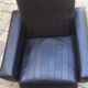 Pair of armchairs vintage year 60 imitation black leather