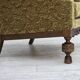 1960s, Danish armchair, furniture velour, carved oak wood.