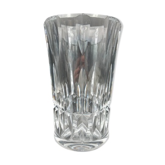 Cut crystal vase signed baccarat, 1970s 4.3kg