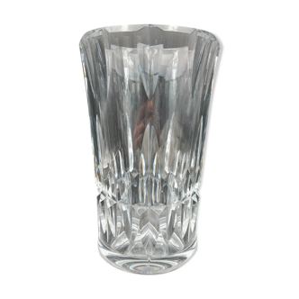 Vase en cristal taillé signé baccarat, 1970s 4,3kg