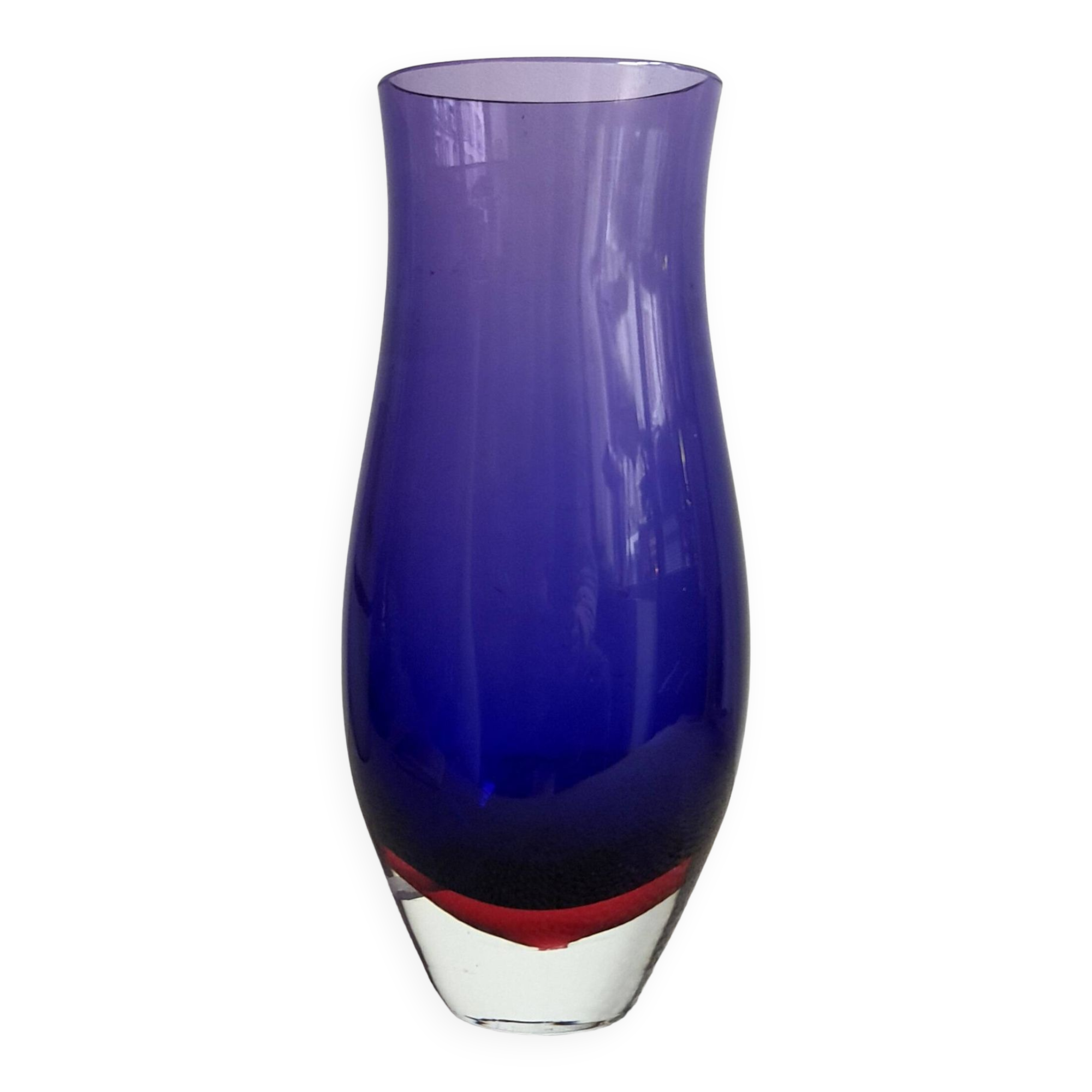 Vintage purple Murano glass vase from the 70s