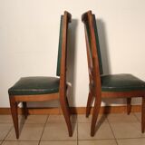 Set of 6 Art deco chairs in mahogany