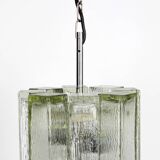 XXL glass pendant lamp by Doria | Mid Century Modern  | Brutalist Desogn