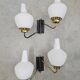 Mid-Century Modern wall lights attributed to Stilnovo 1950s