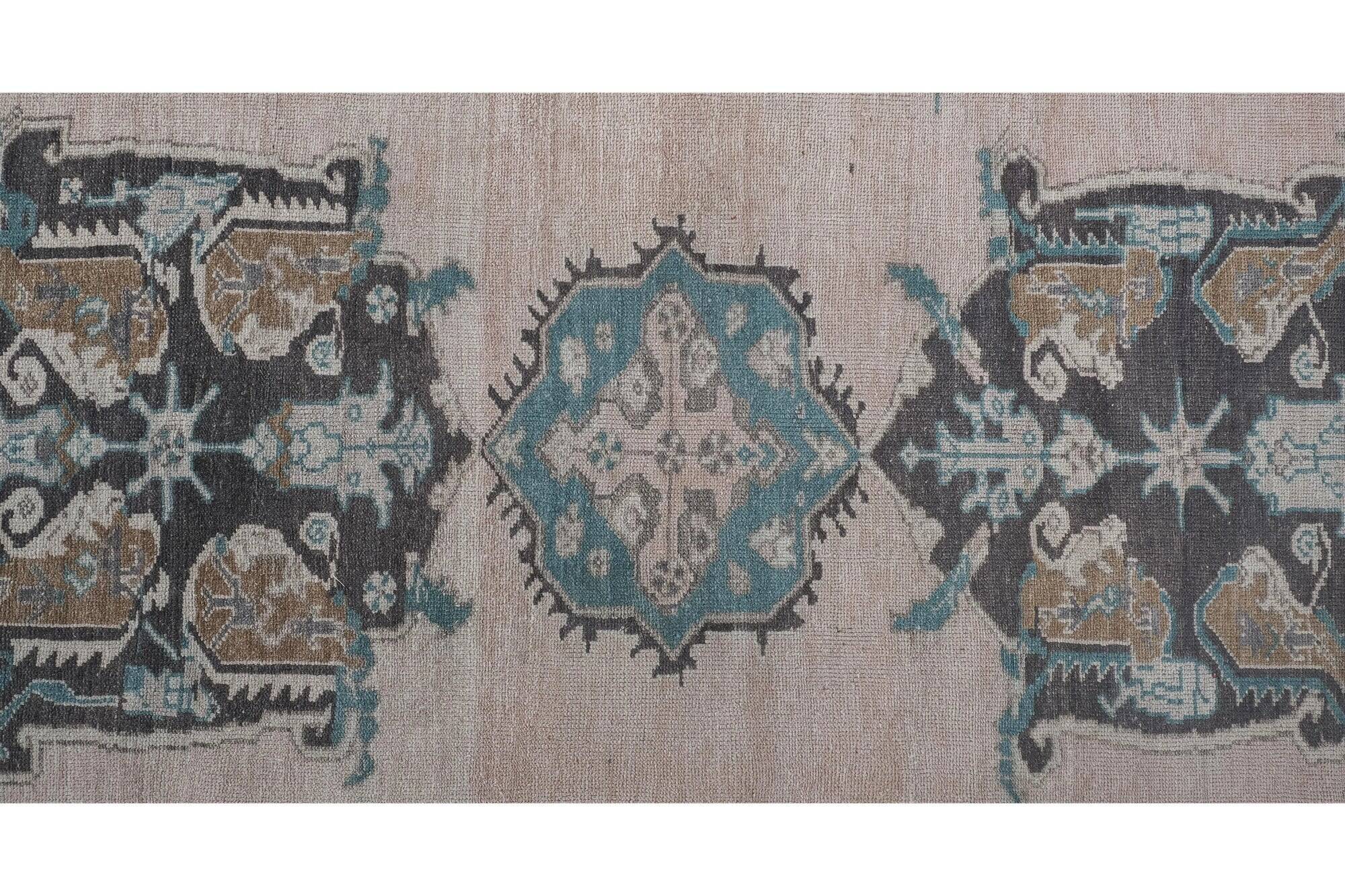 Vintage Turkish hallway rug 93x614 cm