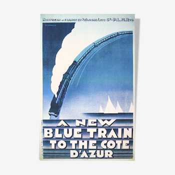 Affiche Blue train to the Cote d'Azur