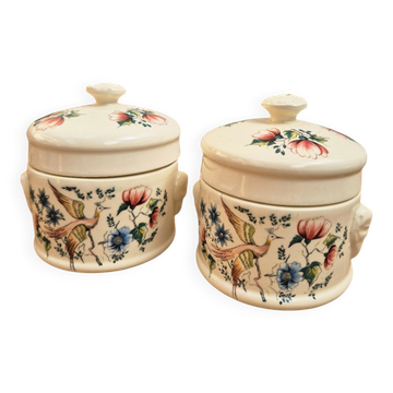 Sarreguemines porcelain pots