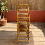 Set of 7 low stools