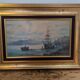 Oil Painting "Marine" Sailing Ships Coastal Scene William Thornley