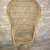 Armchair Emmanuelle rattan  70s