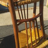 Series of 4 decked bistro chairs