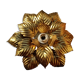 Golden metal flower sconce