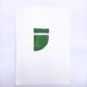 Green geometric minimalist painting