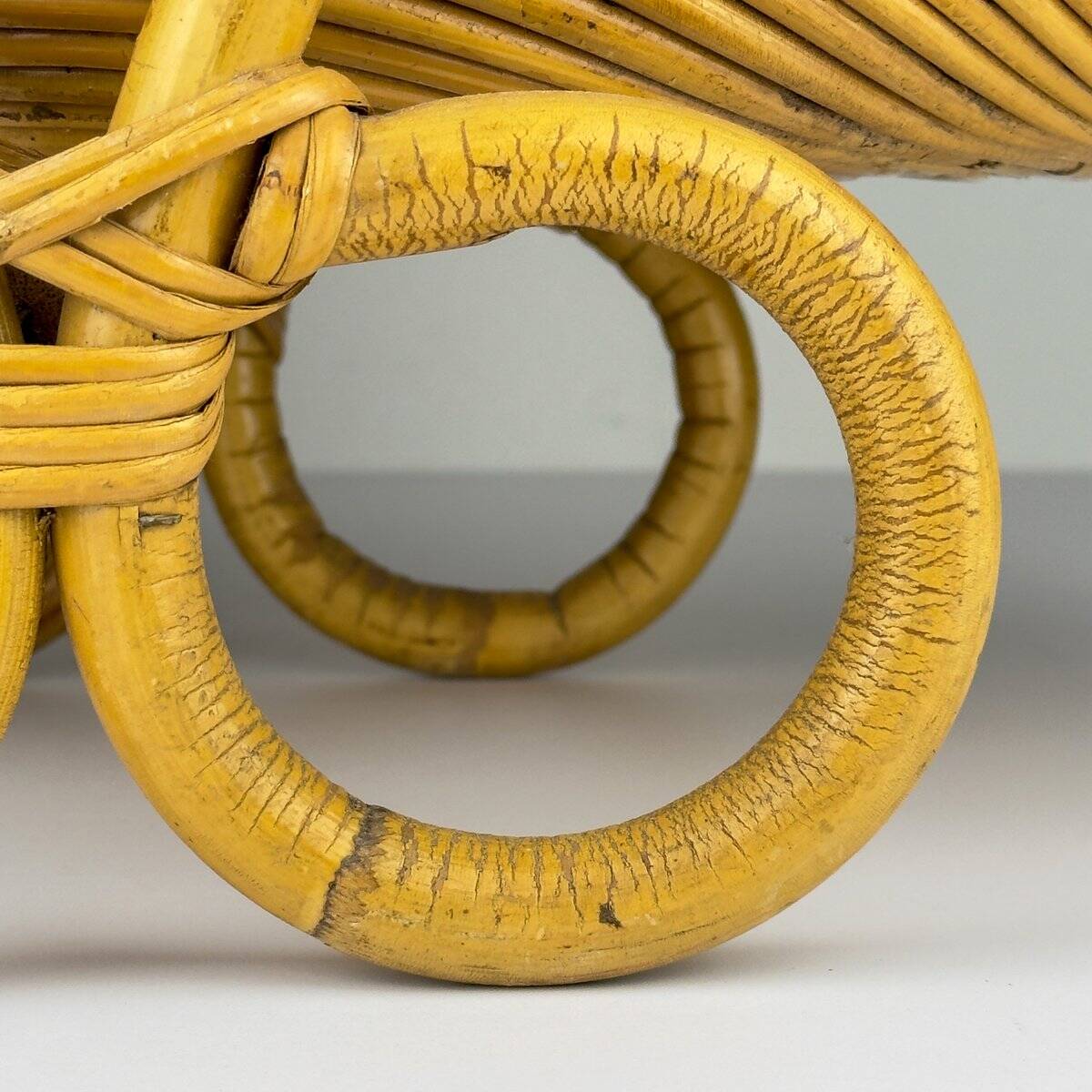 Vintage bamboo magazine rack by Vivai Del Sud, Italy, 1960s.