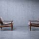 Pair of Scandinavian armchairs by Carl Straub - Vintage 1950s 1960s
