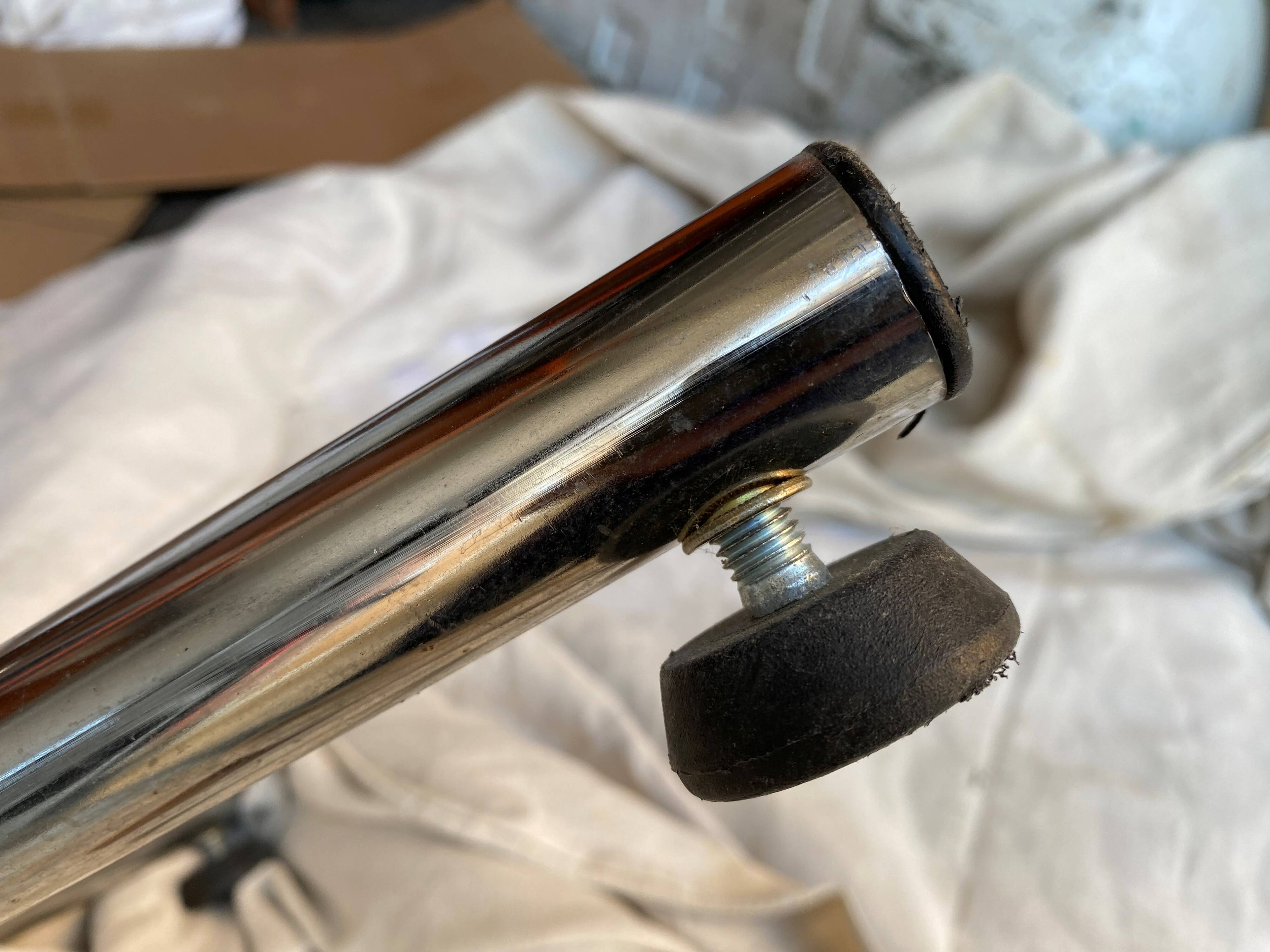 Vintage 1970s chrome metal coat rack
