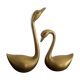 Couple ducks vintage brass