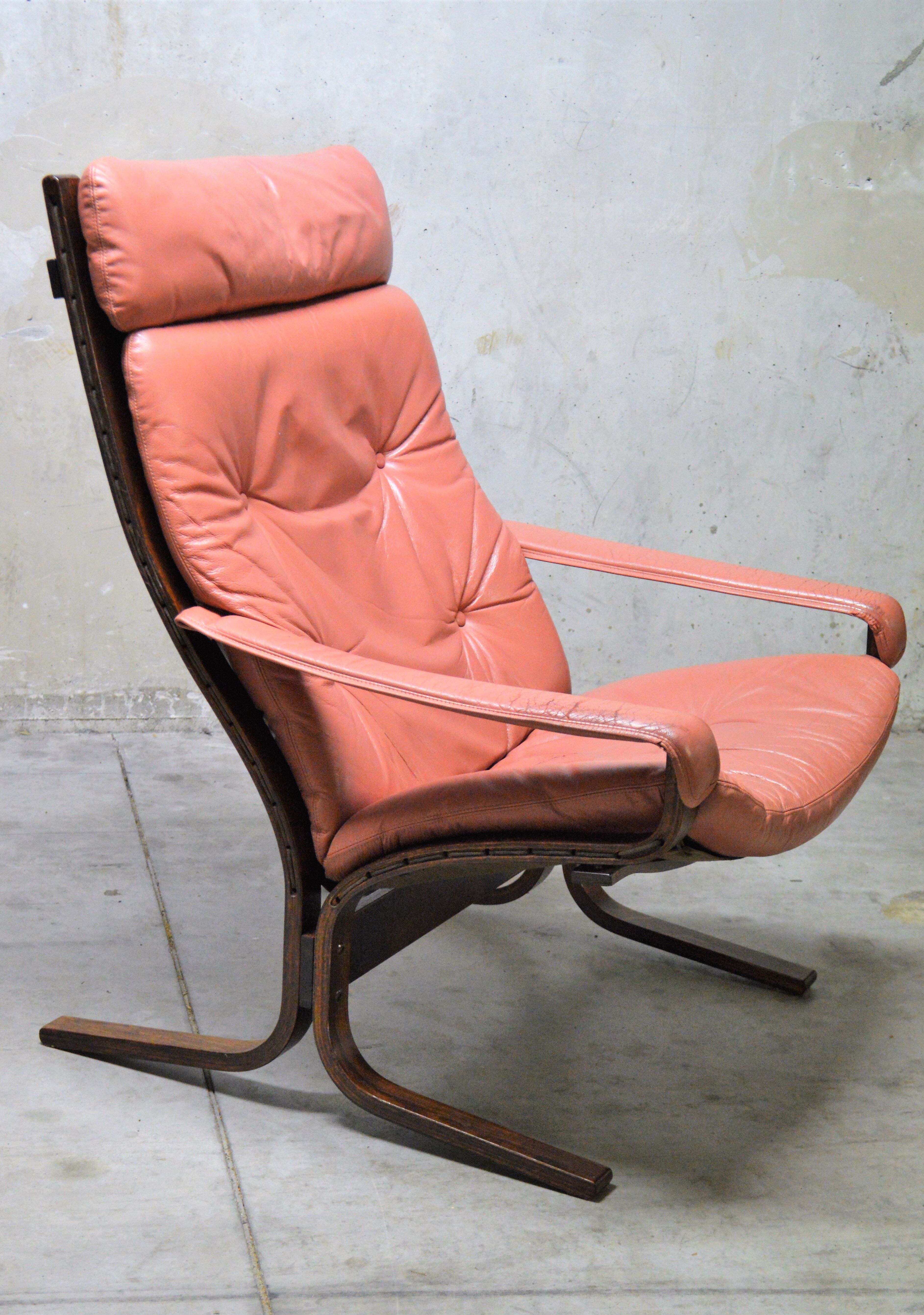 Armchair siesta leather by Ingmar Relling for Westnofa