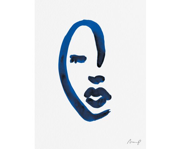 Illustration "Blue Portrait 4"