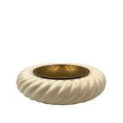 Tommaso Barbi, cream ceramic ashtray / vide poche, B Ceramiche, ca. 1970