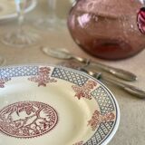 3 Longwy dessert plates.