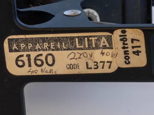 Lita clamp spotlight, Zodiac model by Jacques Biny