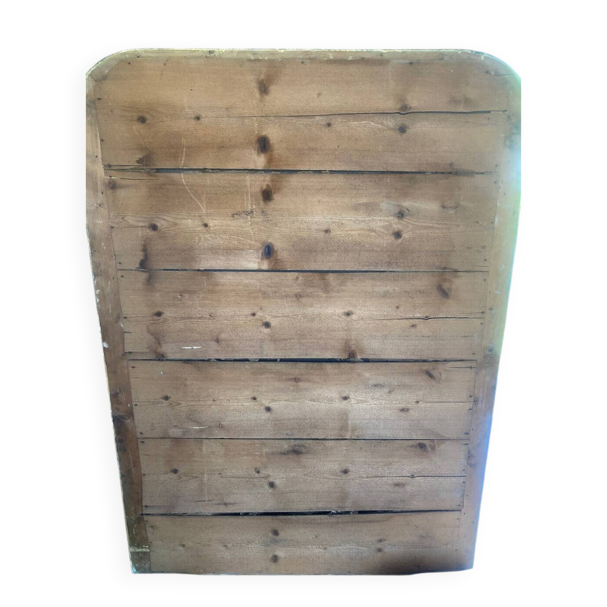 Gilded wood fireplace mirror with pediment, height 142