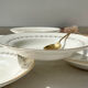6 opaque porcelain soup plates from Digoin, "Suzy" model