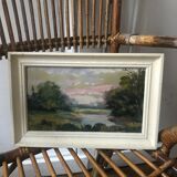 Huile paysage ancienne