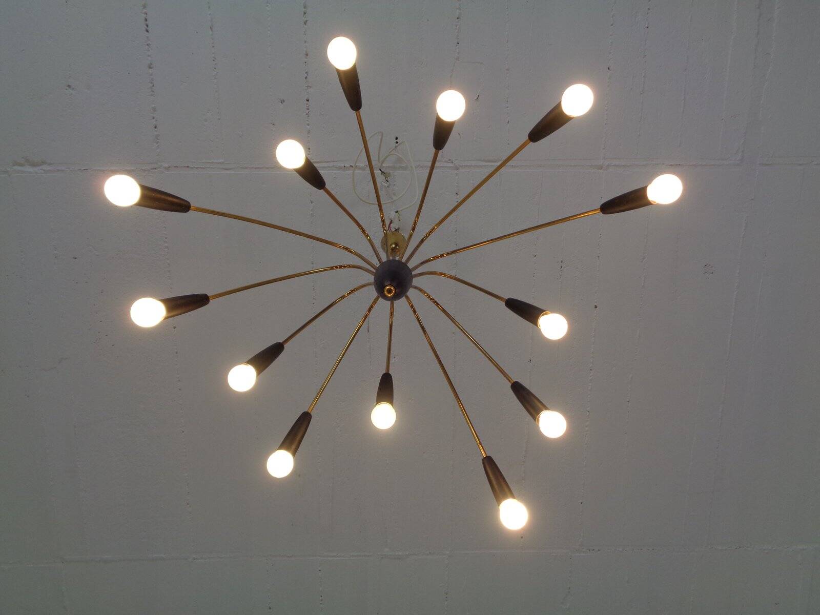 Large Italian Spider Ceiling Lamp, 1950s