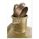 Brass and copper milk jug