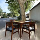 Danish extendable dining table and games table in Rio rosewood, 1960.