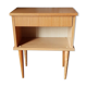 70s light oak bedside
