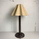 French wood turned table lamp in the style of Charles Dudouyt, 1950s