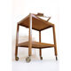 Light wood service and removable top from the 60s and 70s.