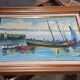 Animated marine scene – Oil on canvas signed V. Le T. (to be identified)