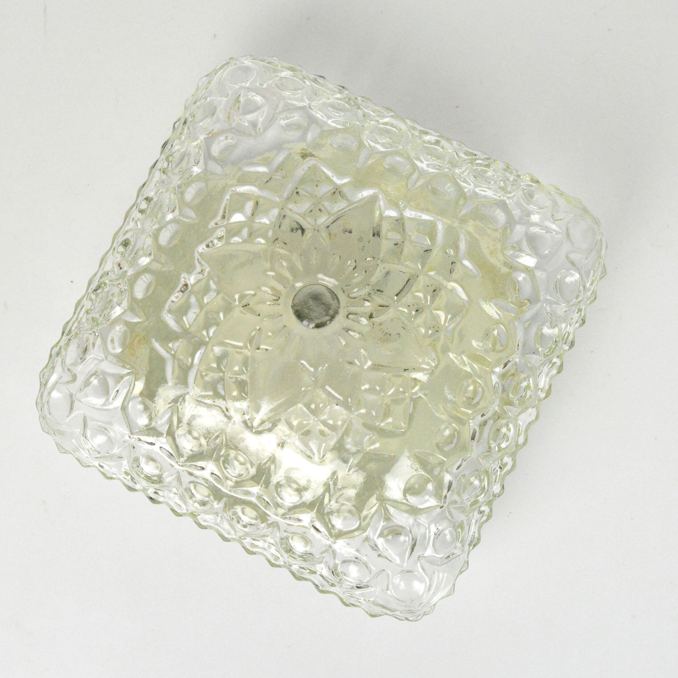 1970s modern glass plafond HP Leuchten, Germany