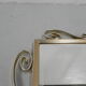Vintage faceted mirror in aluminum frame