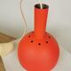 Vintage Orange Chrome Pendant Light: 1970s Space Age Lamp