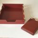 Vintage quilted leather desk set design 70 years