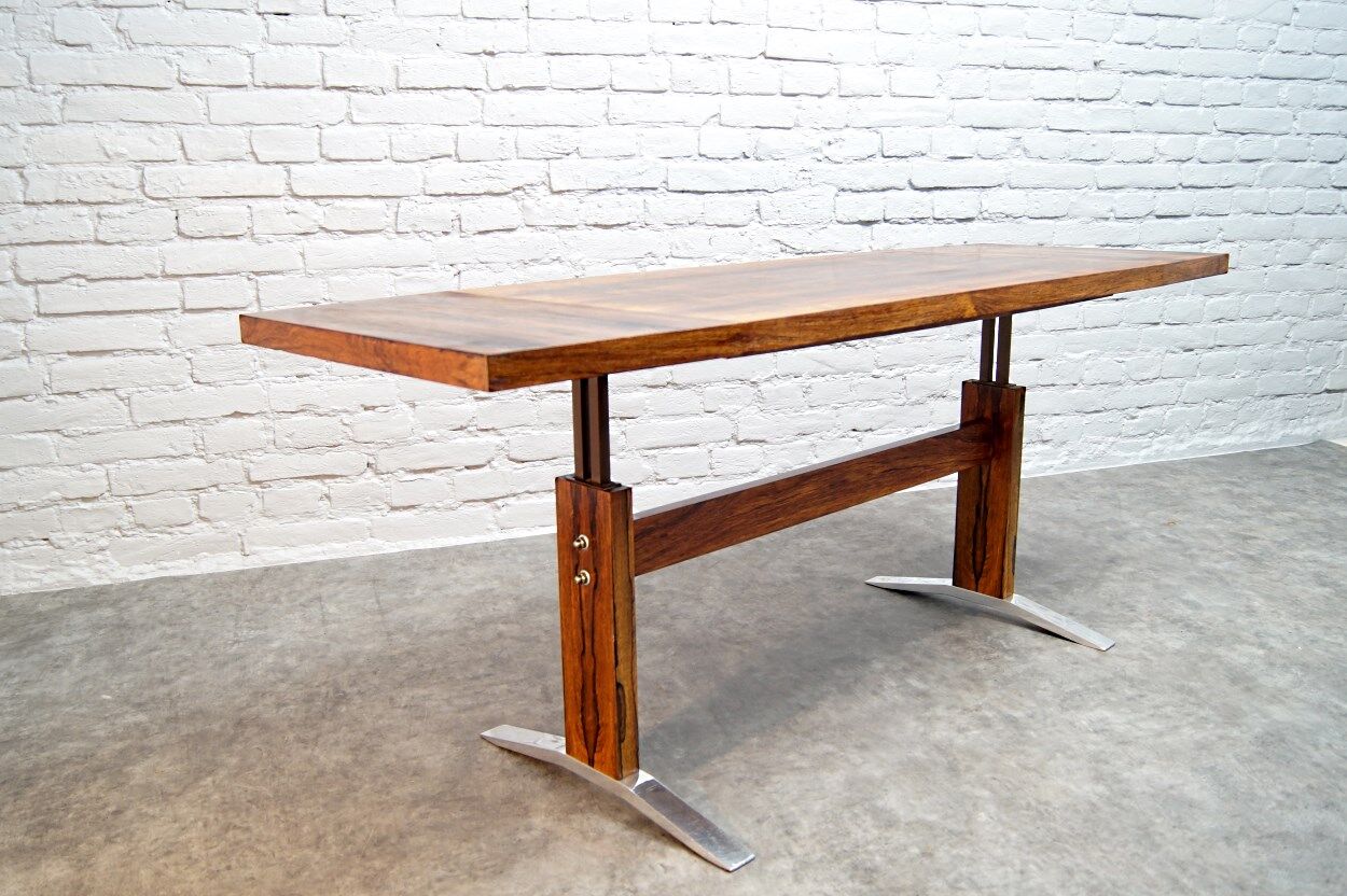 Vintage adjustable rosewood dining or coffee table from K&G, 1960s