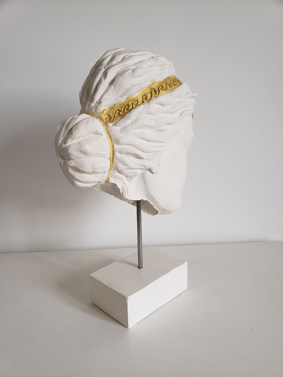 Greek woman's head in plaster